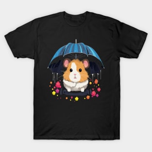 Hamster Rainy Day With Umbrella T-Shirt